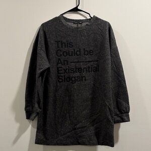Zara Gray Graphic Sweatshirt